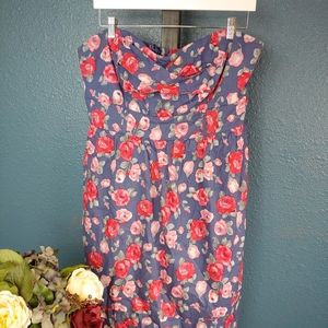 Torrid Strapless Floral Dress 20.        1A12